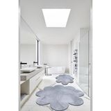 Balat Halı 2'li Açık Gri Banyo Paspası Banyo Halısı Peluş Post Halı Klozet Takımı 60 x 60 - 80 x 80 cm