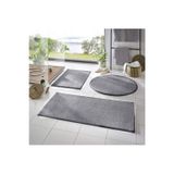 Balat Halı 3'lü Banyo Halısı Peluş Post Halı Klozet Takımı Açık Gri 50x50(YUVARLAK)-50x50 Ve 50x70
