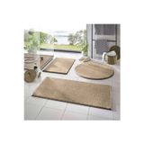 Balat Halı 3'lü Banyo Halısı Peluş Post Halı Klozet Takımı Vizon 50x90--50x60---50x50(YUVARLAK)