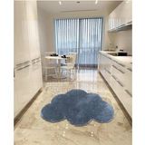 Balat Halı Dekoratif Koyu Gri Peluş Yumuşak Yuvarlak-Oval Halı 150x150
