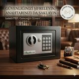 Balatlı 17EF Şifreli ve Anahtarlı Para Kasası Dayanıklı Çelik Gövde ile Yüksek Güvenlik Sağlar