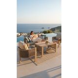 Balco Home Lavanta 3+1+1+Masa Alüminyum Bahçe Balkon Oturma Grubu Cappucino - Bej - Cappuccino