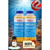 Balen 2 Adet Omega 3 Balık Yağı Trigliserid Form Yumuşak Kapsül 1380 Mg 200 Adet + Hediye Biberiye Yağı