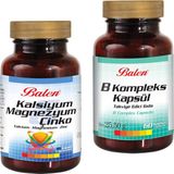 Balen 2'li Kalsiyum Magnezyum Çinko 90 Kapsül ve B Kompleks 60 Kapsül