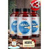 Balen 3 Adet Mag 3 Magnezyum Sitrat Bisglisinat Malat 679 Mg 60 Kapsül + Hediye Biberiye Yağı