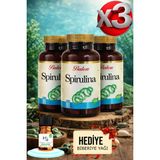 Balen 3 Adet Spirulina (Mavi Yeşil Alg) 80 Adet Kapsül Takviye Edici Gıda + Hediye Biberiye Yağı