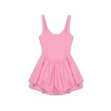 Balen Detaylı Volanlı Mini Elbise Pembe