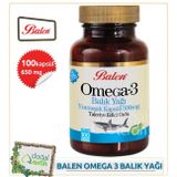Balen Omega 3 Balık Yağı 100 Yumuşak Kapsül 500 Mg