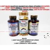 Balen Omega 3 Balık Yağı+çörekotu Yağı+kalsiyum Magnezyum Çinko