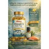 Balen Omega3 Balık Yağı (EPA:300mg + DHA:200mg) Yumuşak Kapsül 100 ADET 1000 mg + HEDİYE BİBERİYE YAĞI