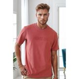 Balenbi Erkek Enjeksiyon Baskılı Regular Fit Penye Tişört 1002 - Nar Çiçeği - XL
