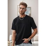 Balenbi Erkek Enjeksiyon Baskılı Regular Fit Penye Tişört 1002 - Siyah - 2XL