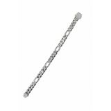 Balenbi Jewelry Kadın Taşlı Oval Halka Detaylı Gümüş Renk Kararmaz Çelik Zincir Bileklik 1103