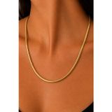 Balenbi Unisex 60 cm Yılan Zincir Gold Renk Kararmaz Çelik Kolye 1088