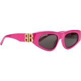 Balenciaga BB0095S 006 Pembe Füme Cat Eye Kadın Güneş Gözlüğü 53-19