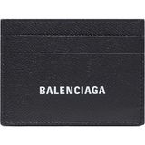 Balenciaga Siyah Beyaz Logo Detaylı Erkek Deri Kartlık - Siyah - Beyaz - Standart