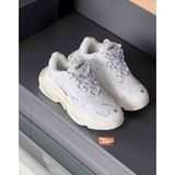 Balenciaga Triple S Unisex Beyaz Logolu Sneakers Ayakkabı - 000Beyaz