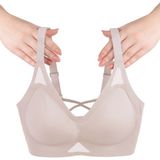 Balensiz Push Up Dikişsiz Çıkarılabilir Pedli Nefes Alan Sporcu Sütyen - Ten - 90B