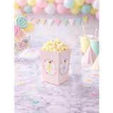 Balerin Temalı Karton Mısır Kutusu Popcorn Kutusu 8'li