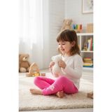 Balgüneş Tekstil Kalp & Ayıcık Detaylı Kız Çocuk Tayt - Pembe - 6 – 7 Yaş