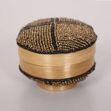 Bali Boncuklu Bambu Saklama Kutusu 16x10 cm