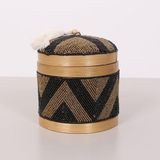 Bali Boncuklu Bambu Saklama Kutusu M 15x17 cm