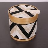 Bali Boncuklu Bambu Saklama Kutusu M 17x17 cm
