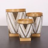 Bali Boncuklu & Bambu VAZO 3 lü SET