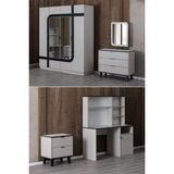 Bali Genç Odası Takımı - 4 Kapaklı Dolap, Çalışma Masası, Şifonyer, Komodin - Renkli