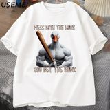 Balığı ile Bulaşmak Bonk Komik Ördek Kaz T Shirt Kaz Darbeleri Çok Aptal Kaz Aldım T-Shirt Er - Beyaz - XL