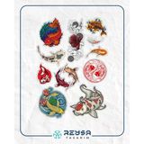 Balık Stikcer Set-2 13 Parça Telefon, Tablet, Defter, Laptop Sticker