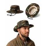 Balıkçı Erkek Kanvas Şapka, outdoor Safari (Kamuflaj)
