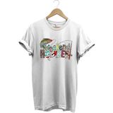 Balıkçılık Wekeend Hooker Yazı Baskılı Balık ve Olta Takımı Desenli %100 Pamuk Regular Fit T-Shirt - Beyaz