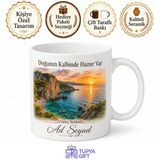Balıkesir Gömeç Atatürk Kayalıkları Doğa Harikası Çay Kupası Hediye Bardak