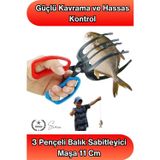 #BalıkTutucu 3 Pençeli Balık Sabitleyici Maşa 11 Cm Tetikli Kanca Sökücü Gripper Kaymaz Saplı Paslan