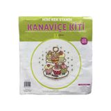 balım hobi evi Kanaviçe Kit Nakış Seti MİNİK KEK STANDI Plastik Kasnaklı 24Cm