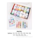 BALIM ÖRGÜ EVİ Hello Kutulu 12'li Iplik Seti - Pastel Punch-amigurumi- Tıg Işi - Set 3 Renk Kartelası Hediyeli