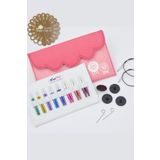 BALIM ÖRGÜ EVİ Knitpro Zing Mini 5cm Değiştirilebilir Misinalı Şiş Seti 47432 Balım Örgü Evi Şiş Ölçer Hediyeli