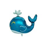 Balina Folyo Balon Parti Balonu 92x76 cm Mavi