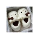 BALİNA Kahverengi Hello Kitty Yumuşak Tüylü Peluş Panduff Terlik -ALH