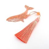 Balina Motifli Okyanus Rose Bookmark Metal Ayraç Kitap Ayracı Ay094
