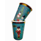 BalinMandalin Yılbaşı, Nutcracker/Fındıkkıran, Kardan Adam Desenli Karton Bardak, 8'li