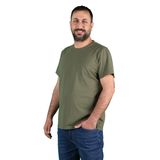 Balins Erkek Bisiklet Yaka Kısa Kollu Tişört Haki S