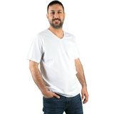 Balins Erkek Koton V Yaka Kısa Kollu Tişört - 001-Beyaz - M