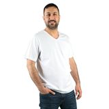 Balins Erkek Koton V Yaka Kısa Kollu Tişört Beyaz M