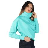Balins Kadın 2 İplik Degaje Yaka Sweatshirt Turkuaz - S