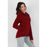 Balins Kadın Balıkçı Fermuarlı Sweatshirt Bordo - XXL