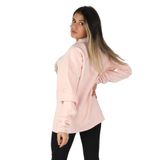 Balins Kadın Sıfır Yaka Baskılı Sweatshirt Pembe S