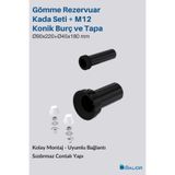 BALİOR Gömme Rezarvuar Kada Seti + M12 Konik Burç ve Tapa 90 220
