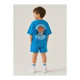 BALKABAĞI Camgöbeği Mavisi Basketbol Basic Şort & Oversize Tişört Yazlık Çocuk Takım